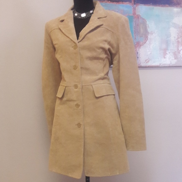 Style & Co./ Tan/ Suede Coat - Picture 5 of 8
